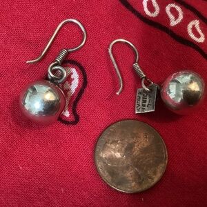 Vintage sterling silver ball earrings with Taxco Mexico tag..very cool